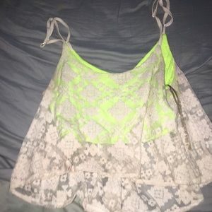 Cute neon crop top